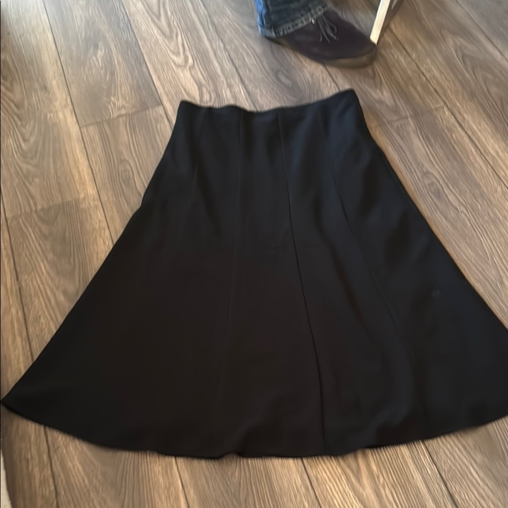 Vintage Marks & Spencer Classic Black A-Line Skirt size 12 uk